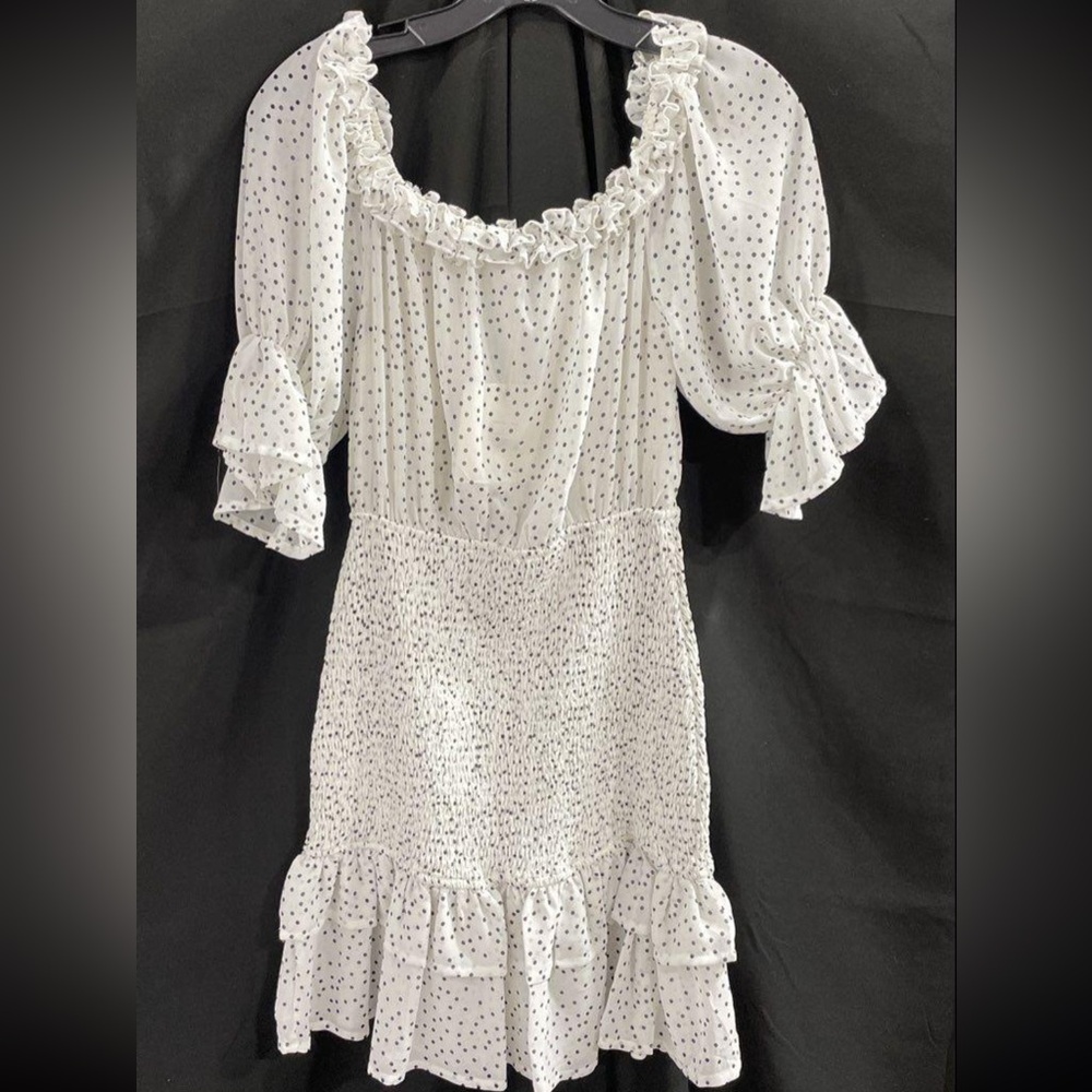 NWT Pink Diamond Polka Dot Ruffle Babydoll Dress.  Size L